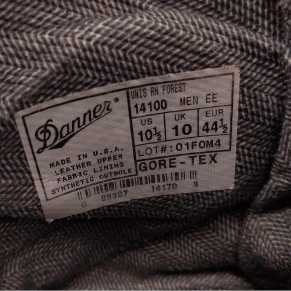 Danner Gore-Tex Rain Forest Hunting Leather Boots Combat Vintage Mens US 10.5 EE - Picture 9 of 9